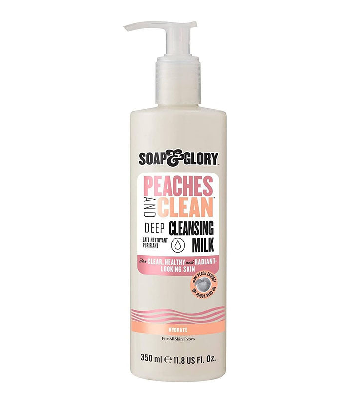 Soap & Glory Peaches and Clean Deep Cleansing Milk & Clean On Me Hydrating Body Wash.