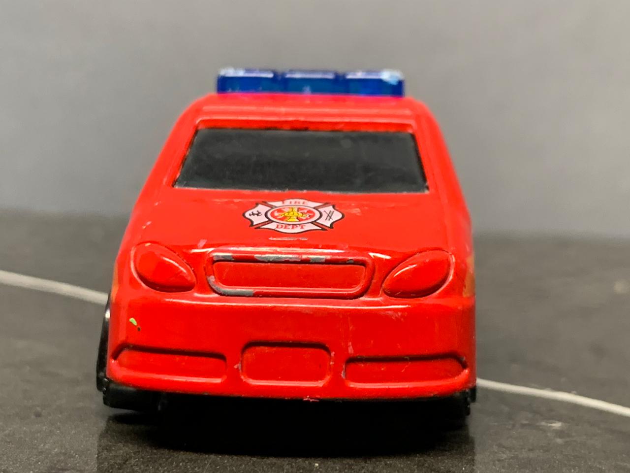 Red Die-Cast Fire Dept. Car Toy