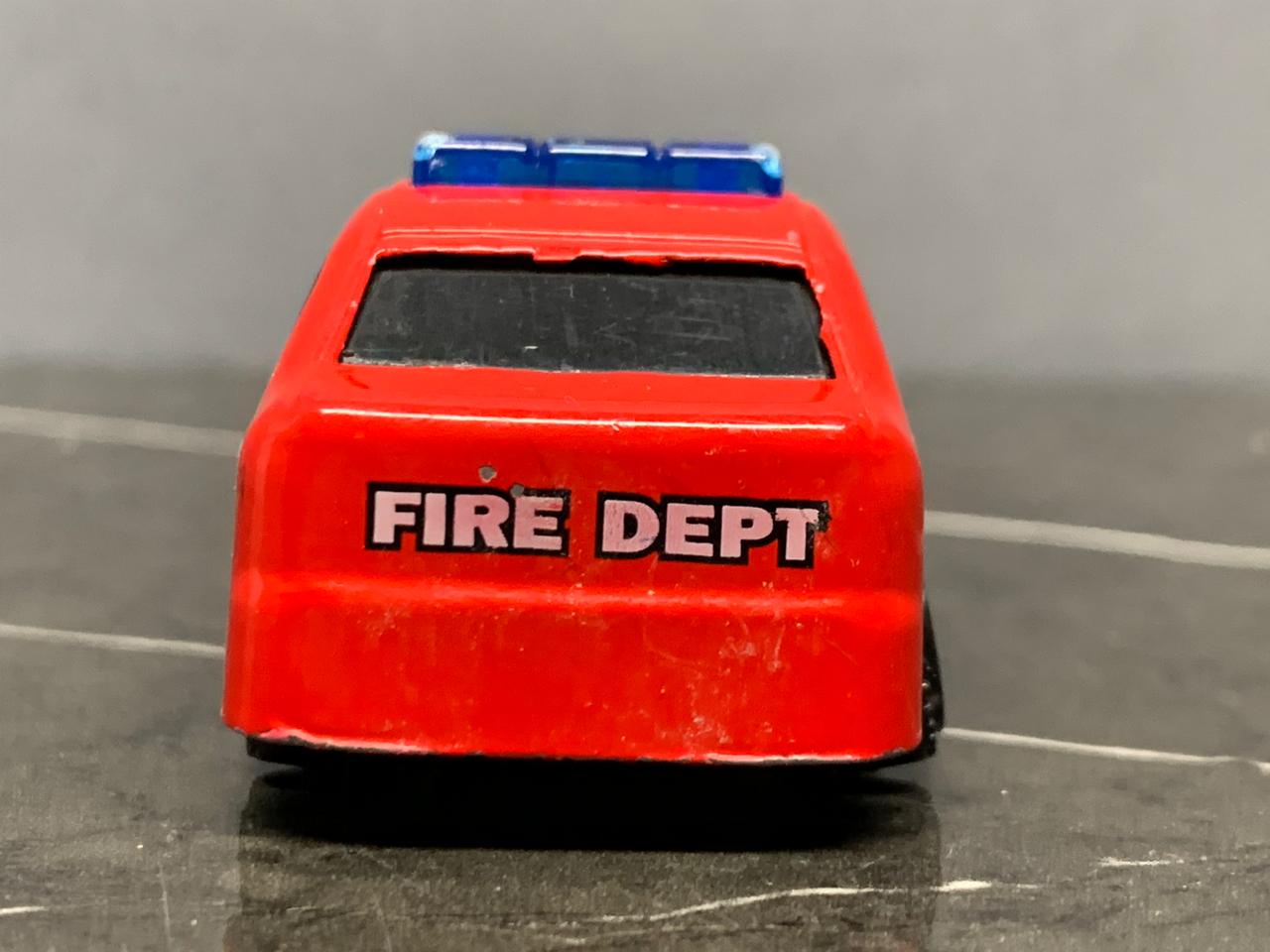 Red Die-Cast Fire Dept. Car Toy