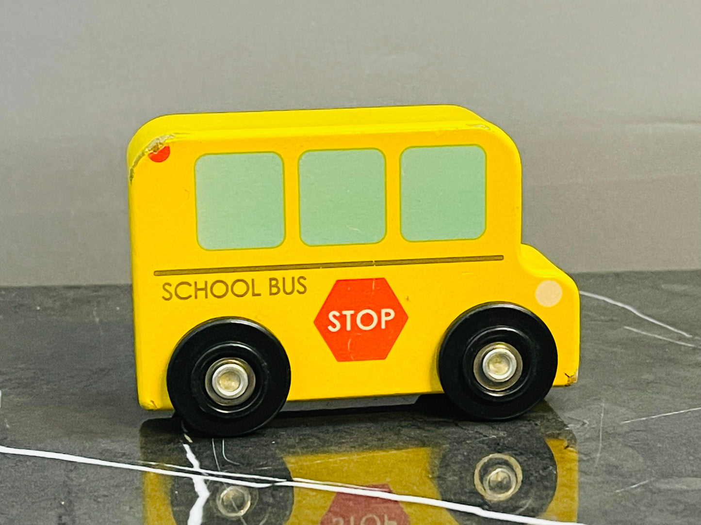 Wooden Toy School Bus