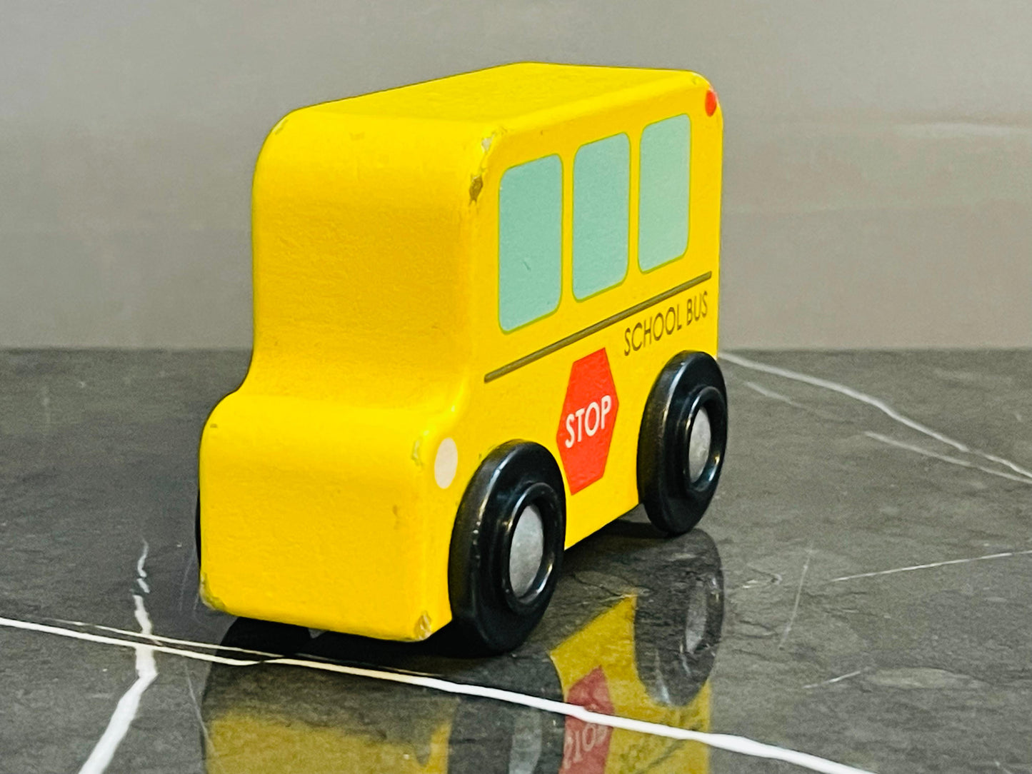 Wooden Toy School Bus