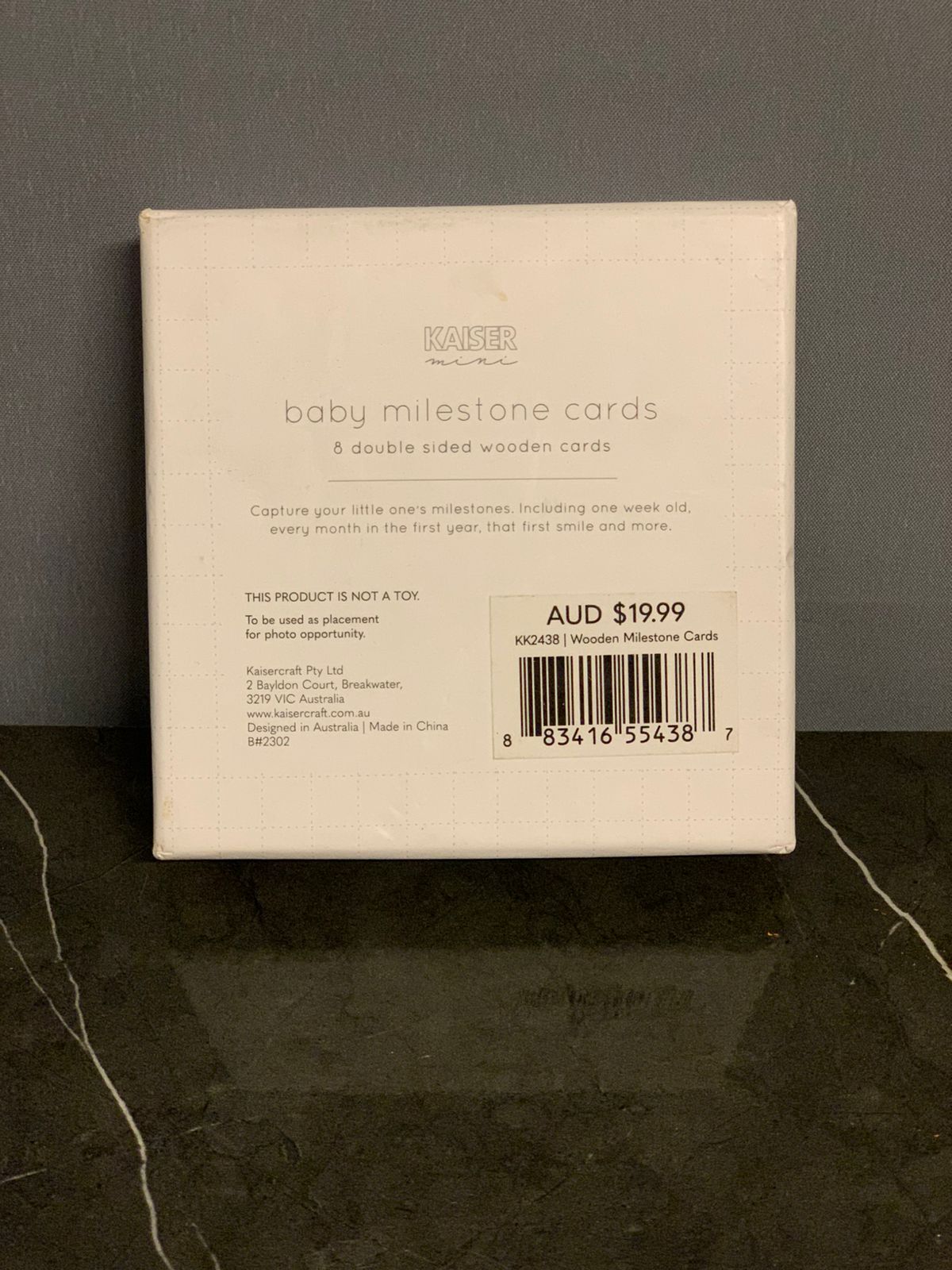 Kaiser Baby Milestone Wooden Cards.