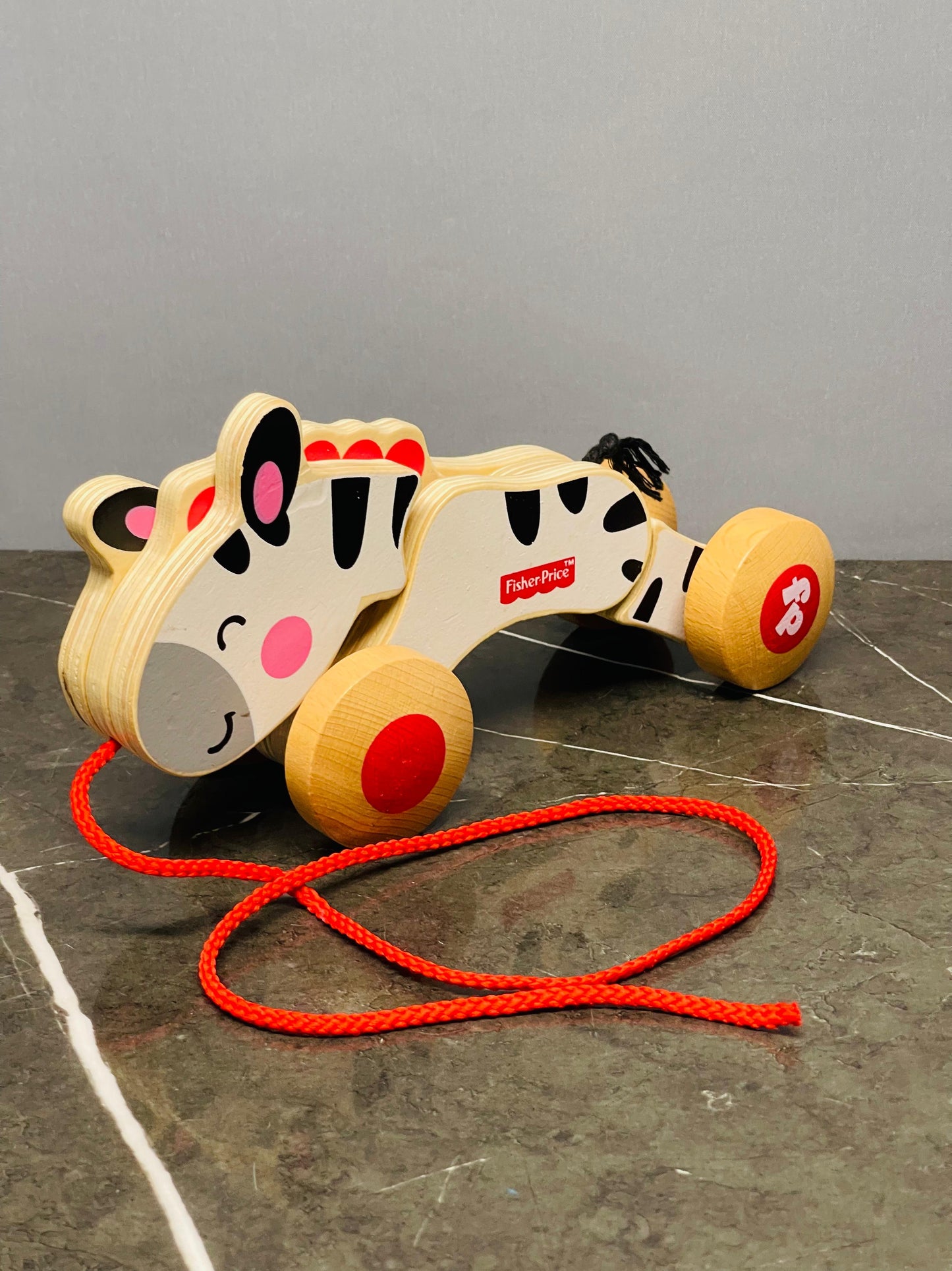 Fisher-Price Wooden Zebra Pull-Along Toy