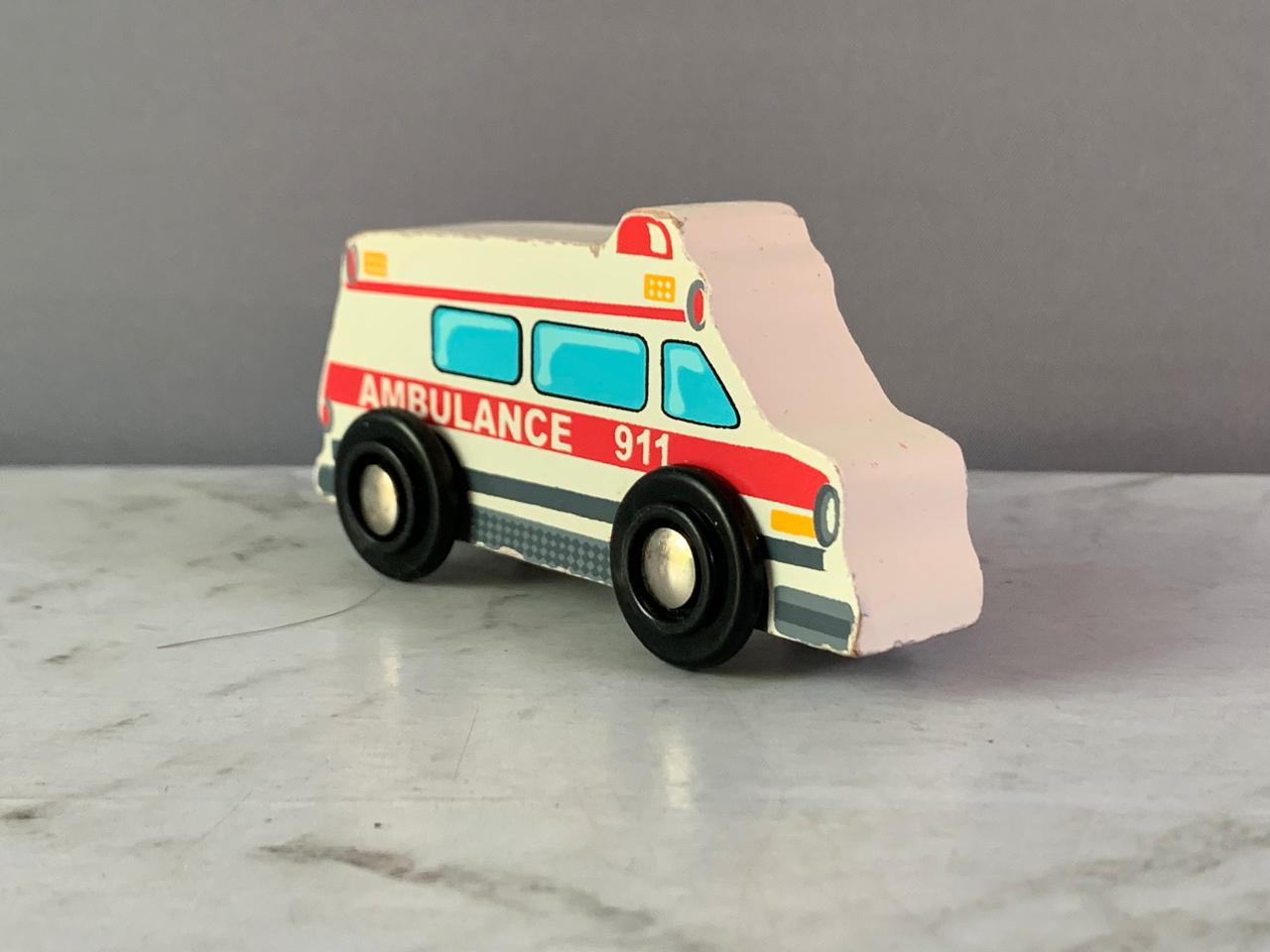 Manhattan Toy Rescuer Wooden Ambulance.