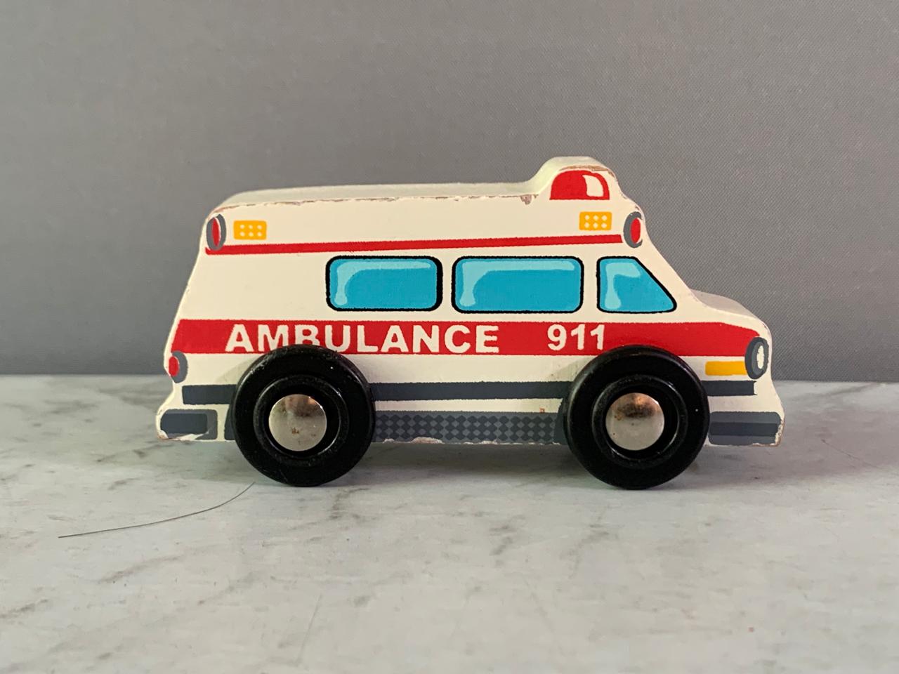 Manhattan Toy Rescuer Wooden Ambulance.