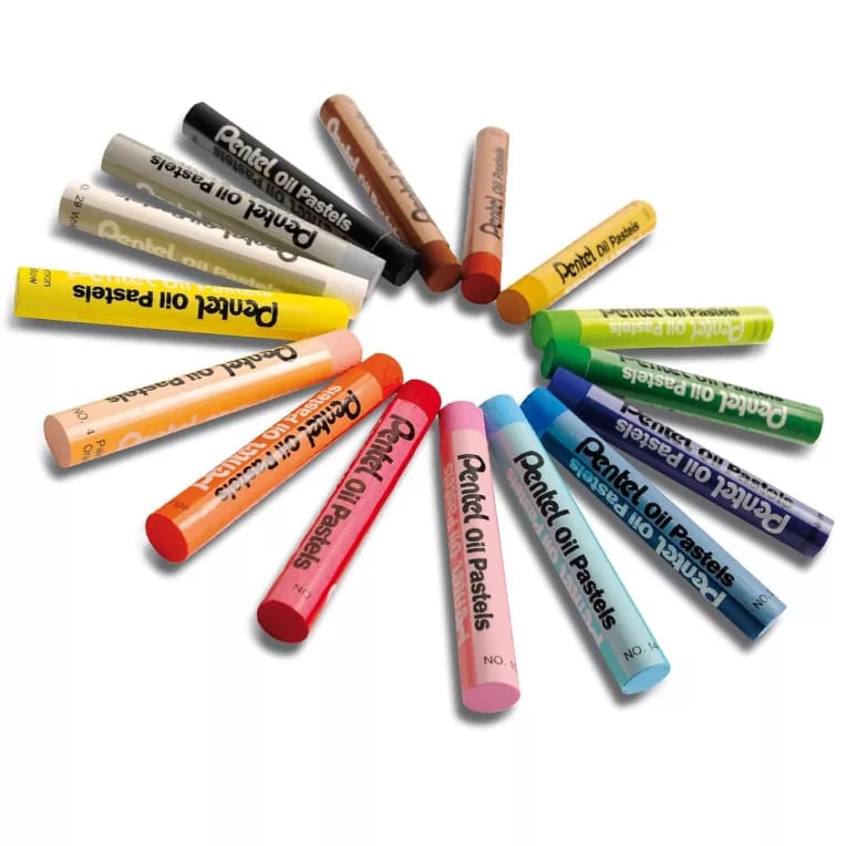 Pentel Arts Oil Pastels 16-Colour Set. (New)