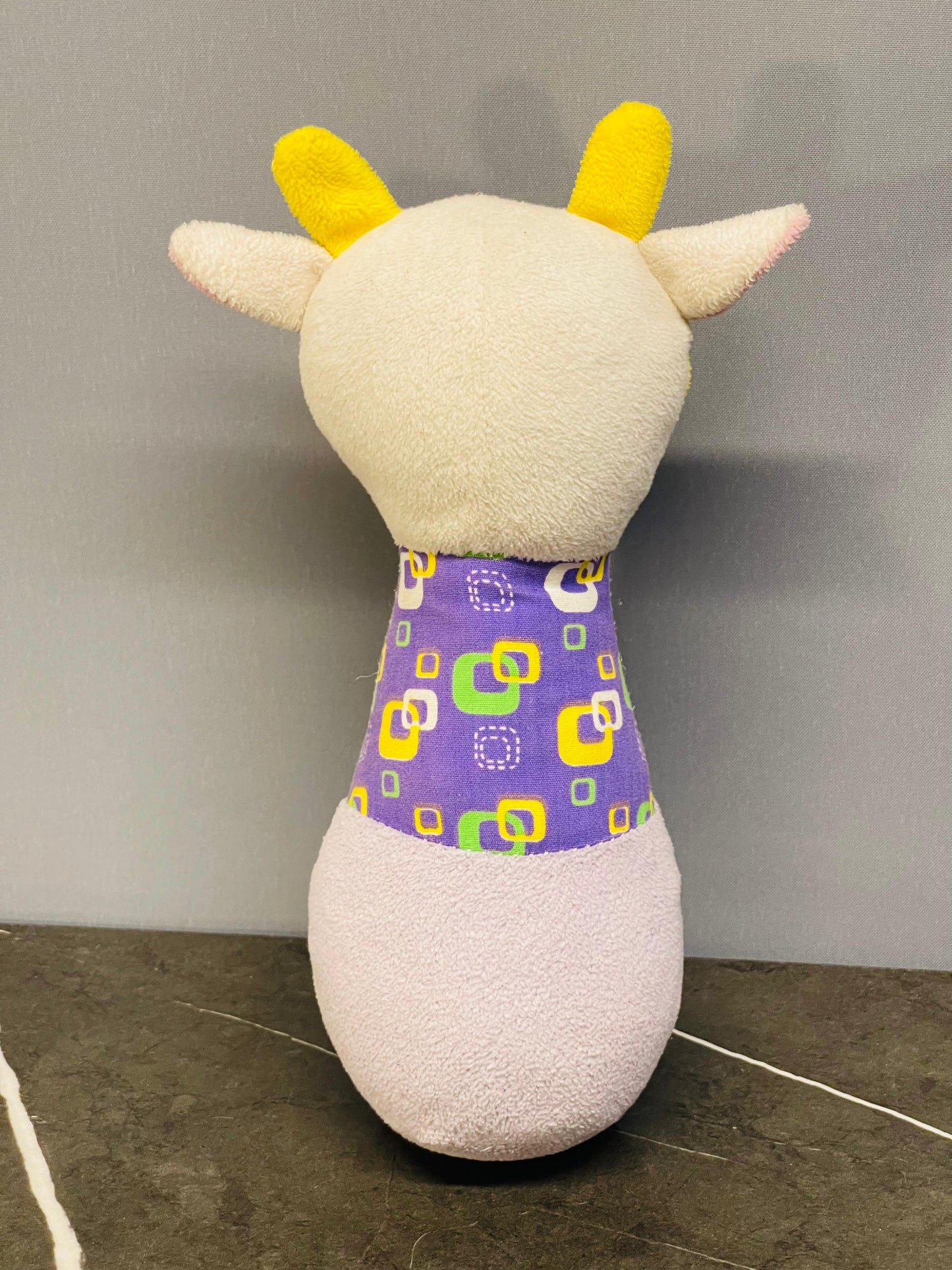 Colorful Cow-Shaped Soft Rattle
