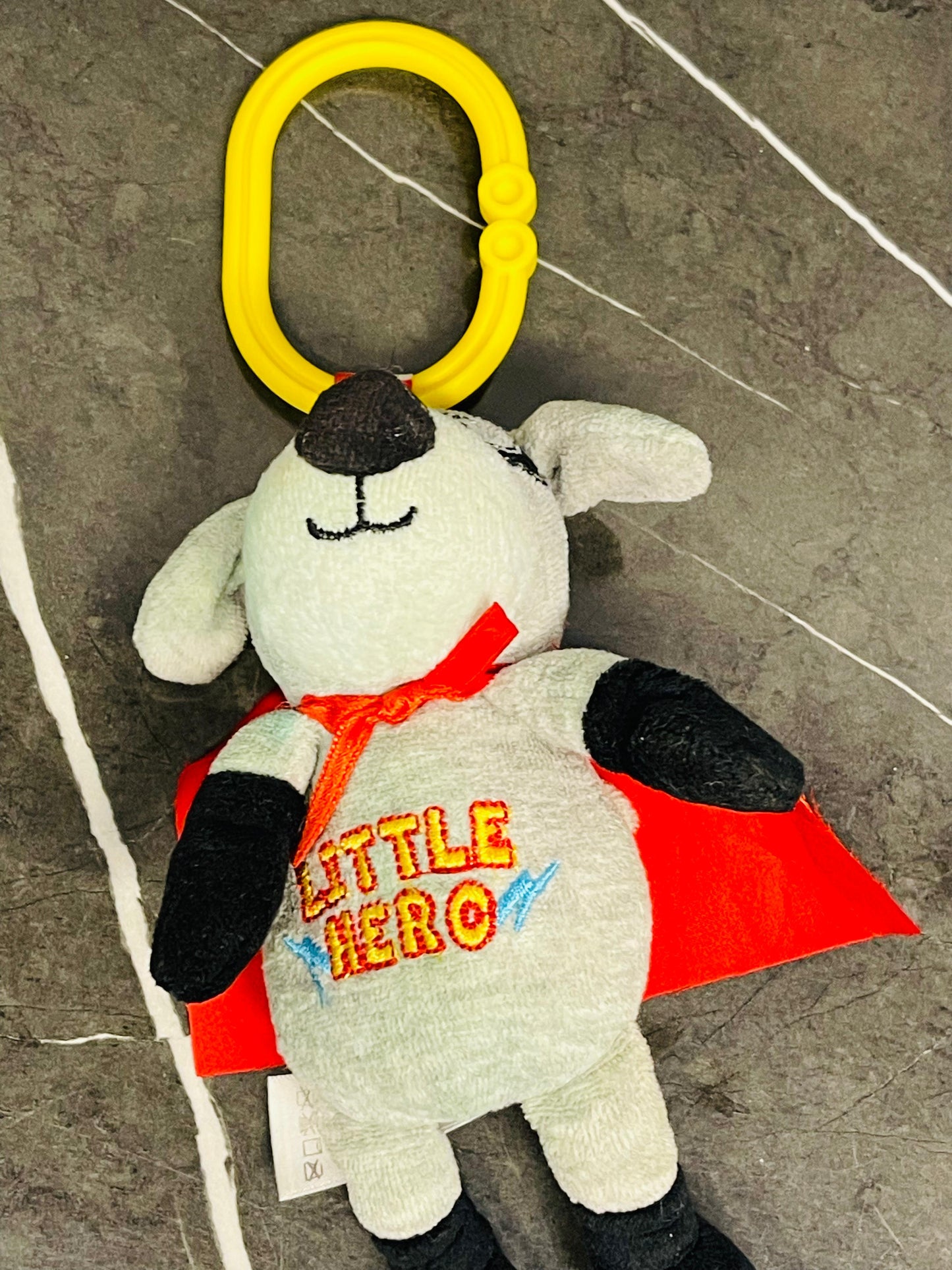 "Little Hero" Jittery Plush Dog Clip Toy