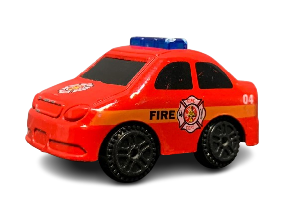 Red Die-Cast Fire Dept. Car Toy