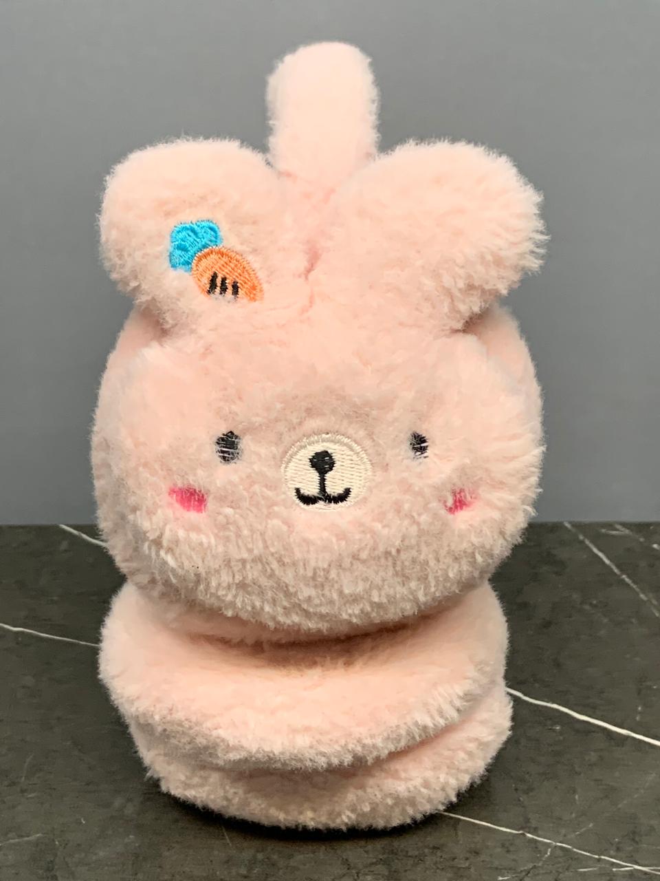 Adorable Pink Bunny Plush Earmuffs