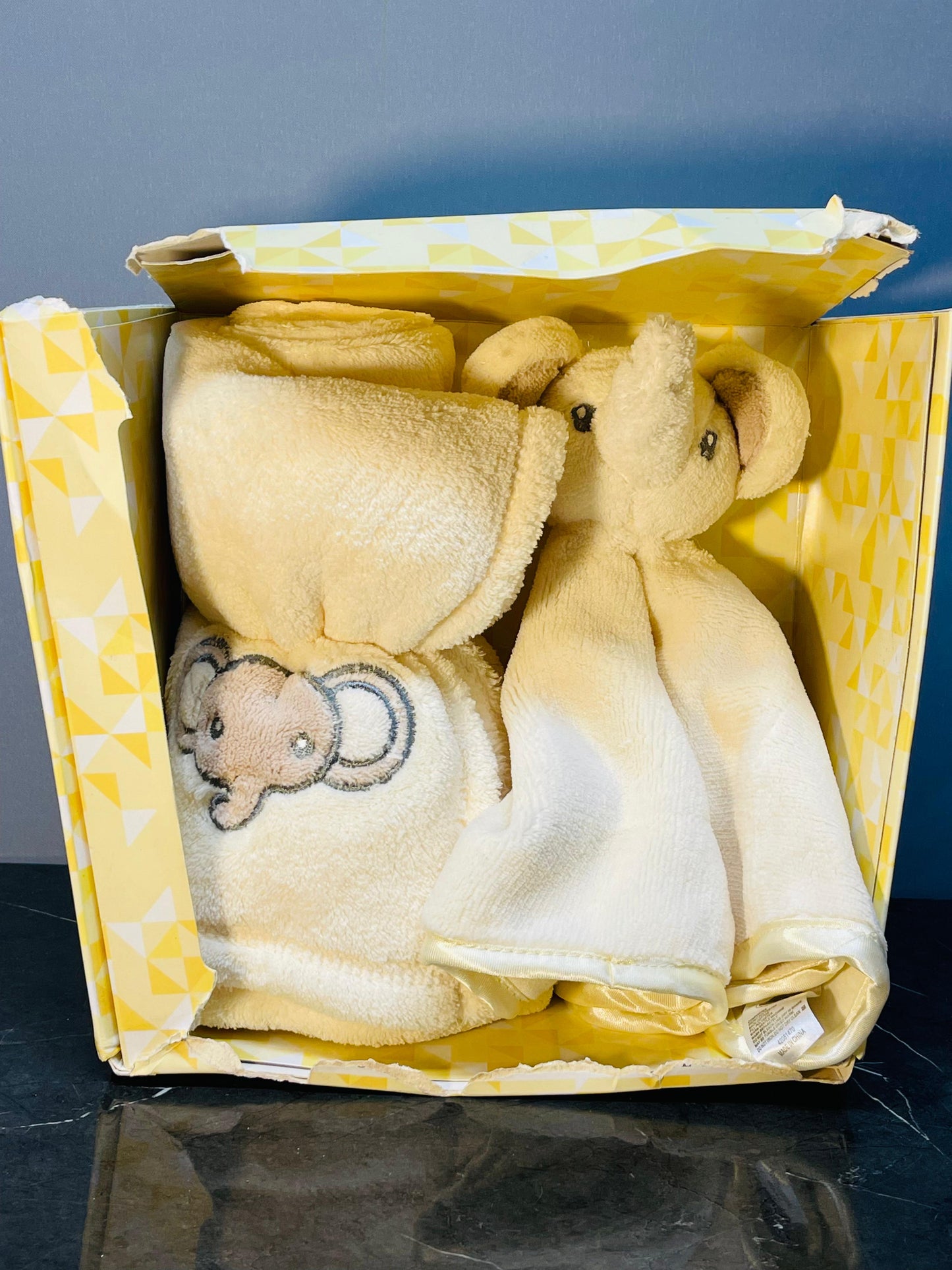 Adorable Baby Elephant Comforter and Blanket Gift Set
