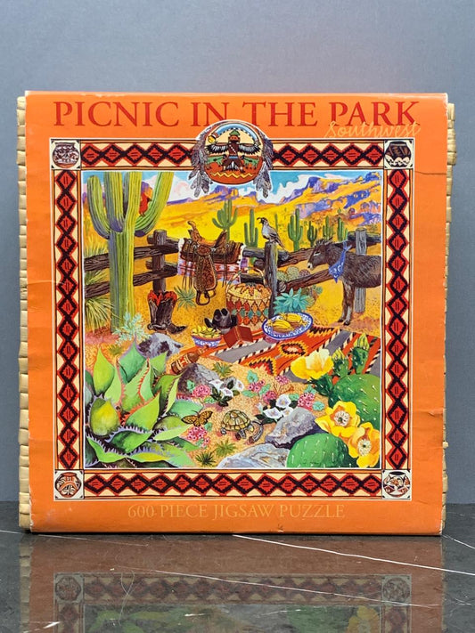 "Picnic in the Park" 600-Piece Jigsaw Puzzle