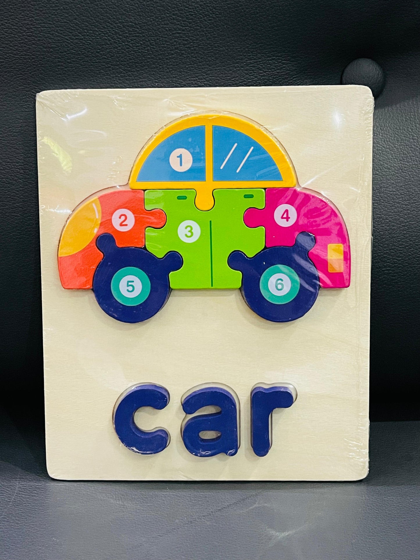 Wooden Shaped Car Puzzle
