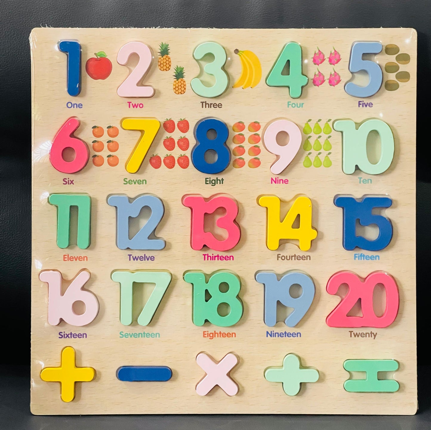 3D Numbers Learning Wooden Board.