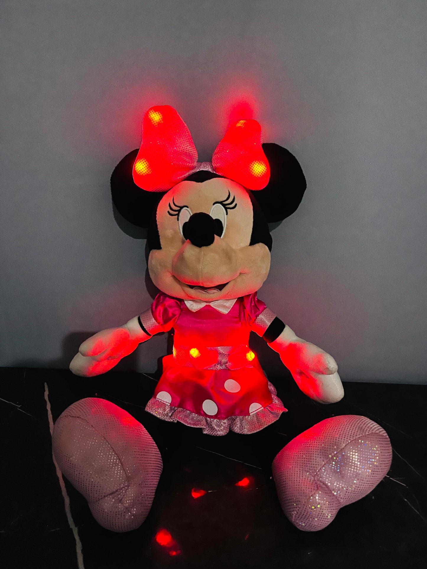 Minnie Mouse Disney Bow Glow Light Up Talking Plush
