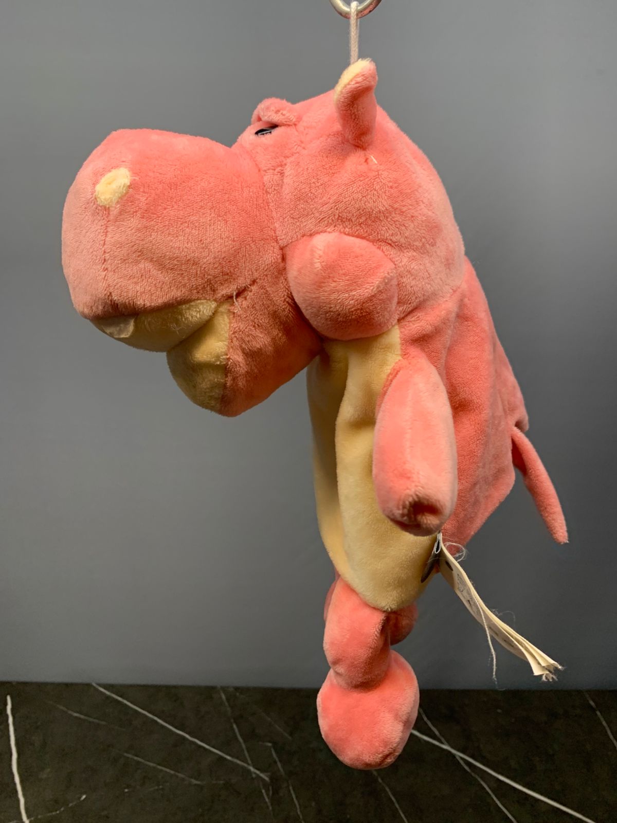 Pink Plush Hippo Hand puppet