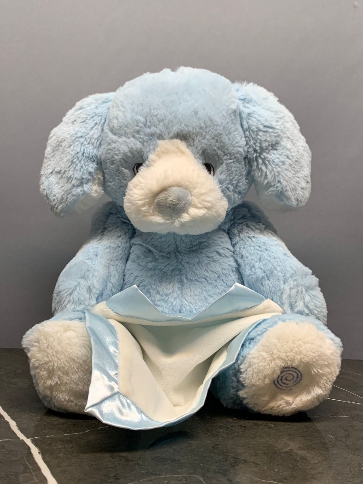 Peek-A-Boo Puppy Blue Soft Toy