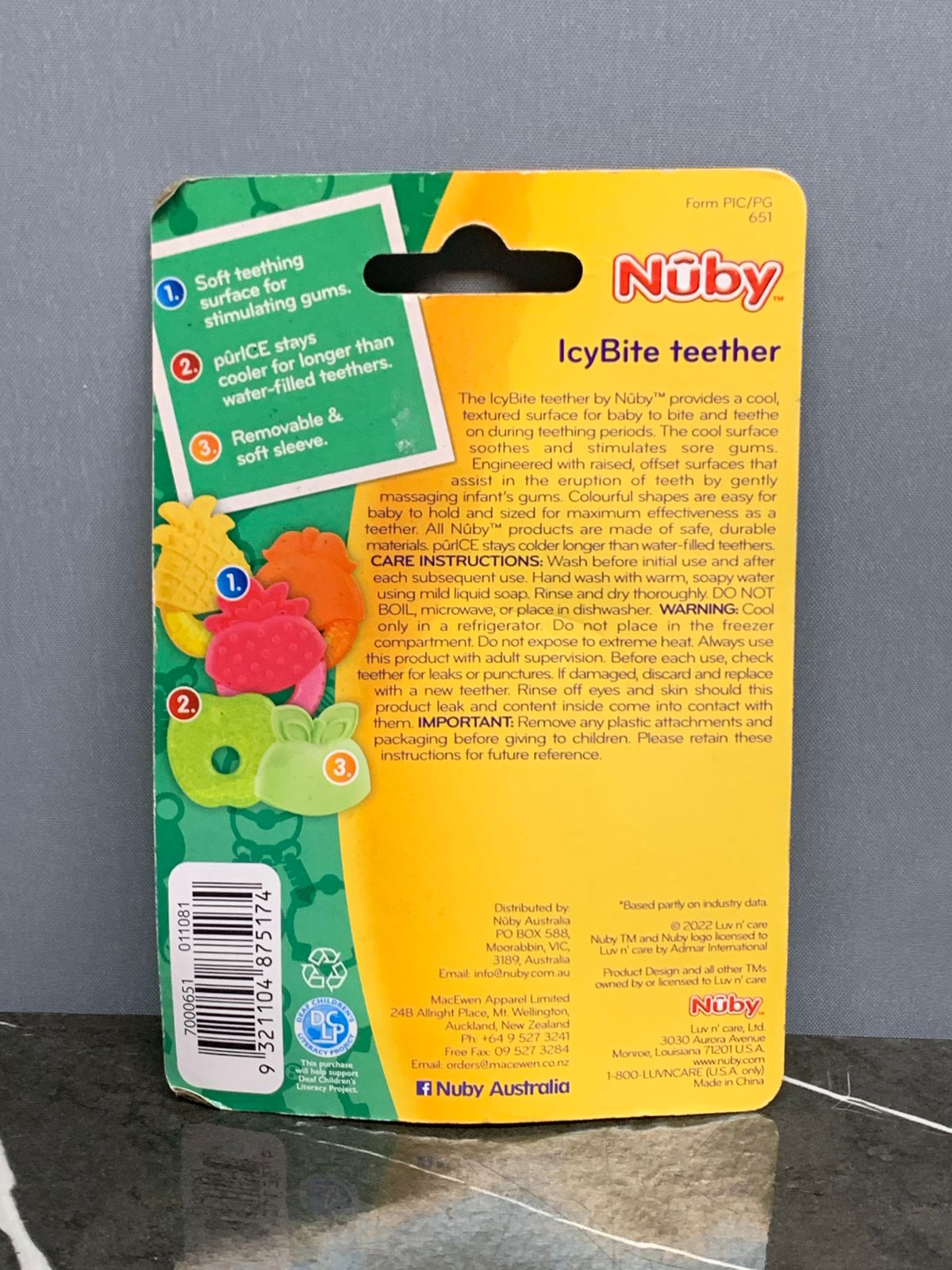 Nuby Icybite Fruit Teether.