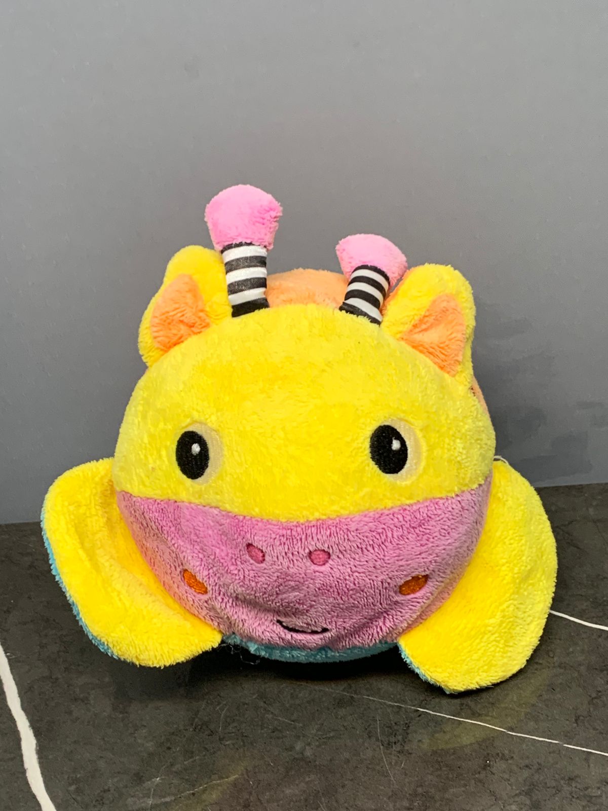 Three-Sided Plush Animal Toy.