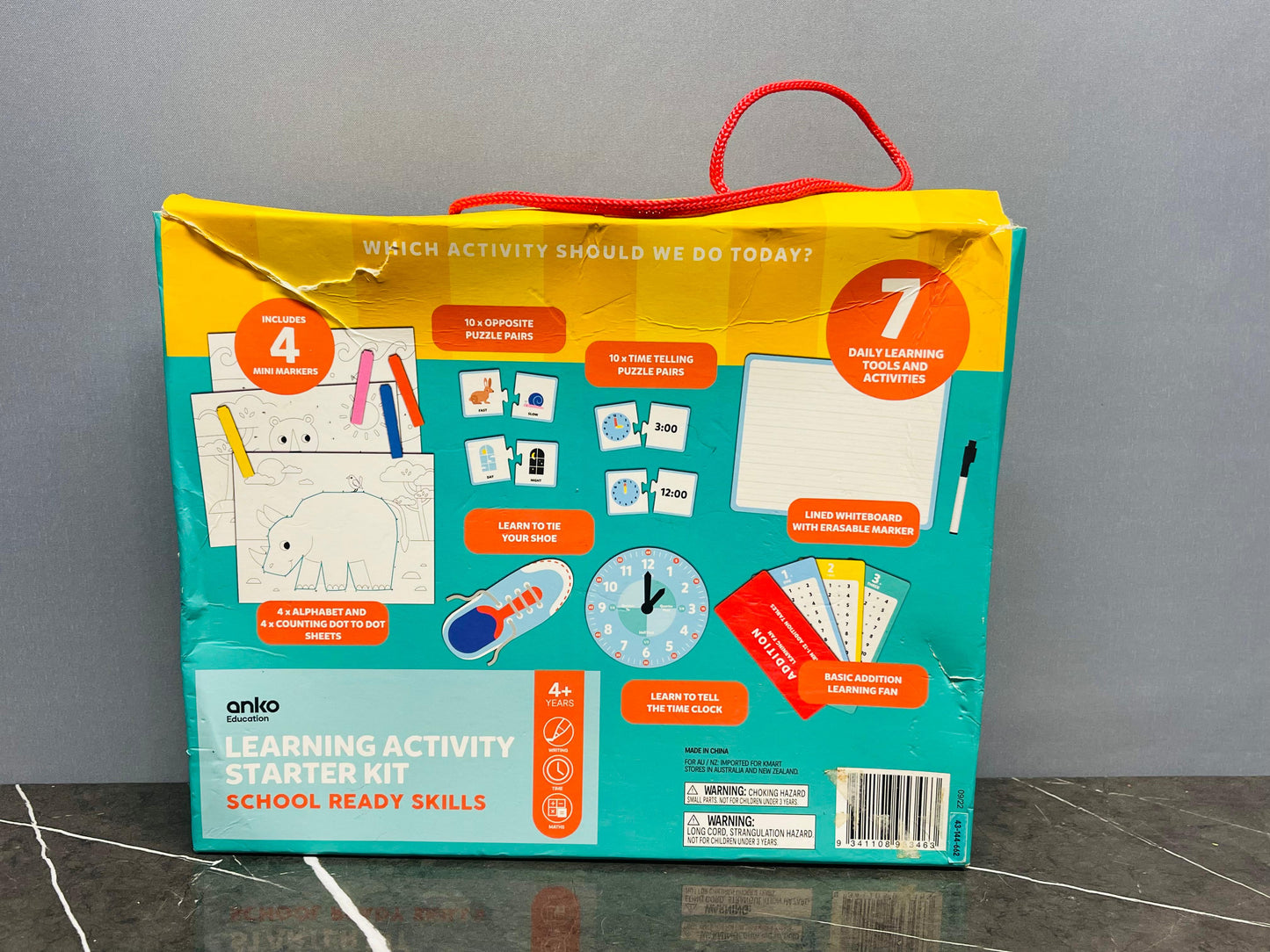 Anko - "Learning Activity Starter Kit". (1/20 puzzle pair missing) box damaged