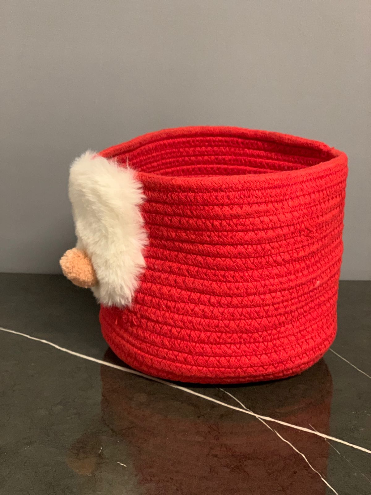 Red Woven Basket.