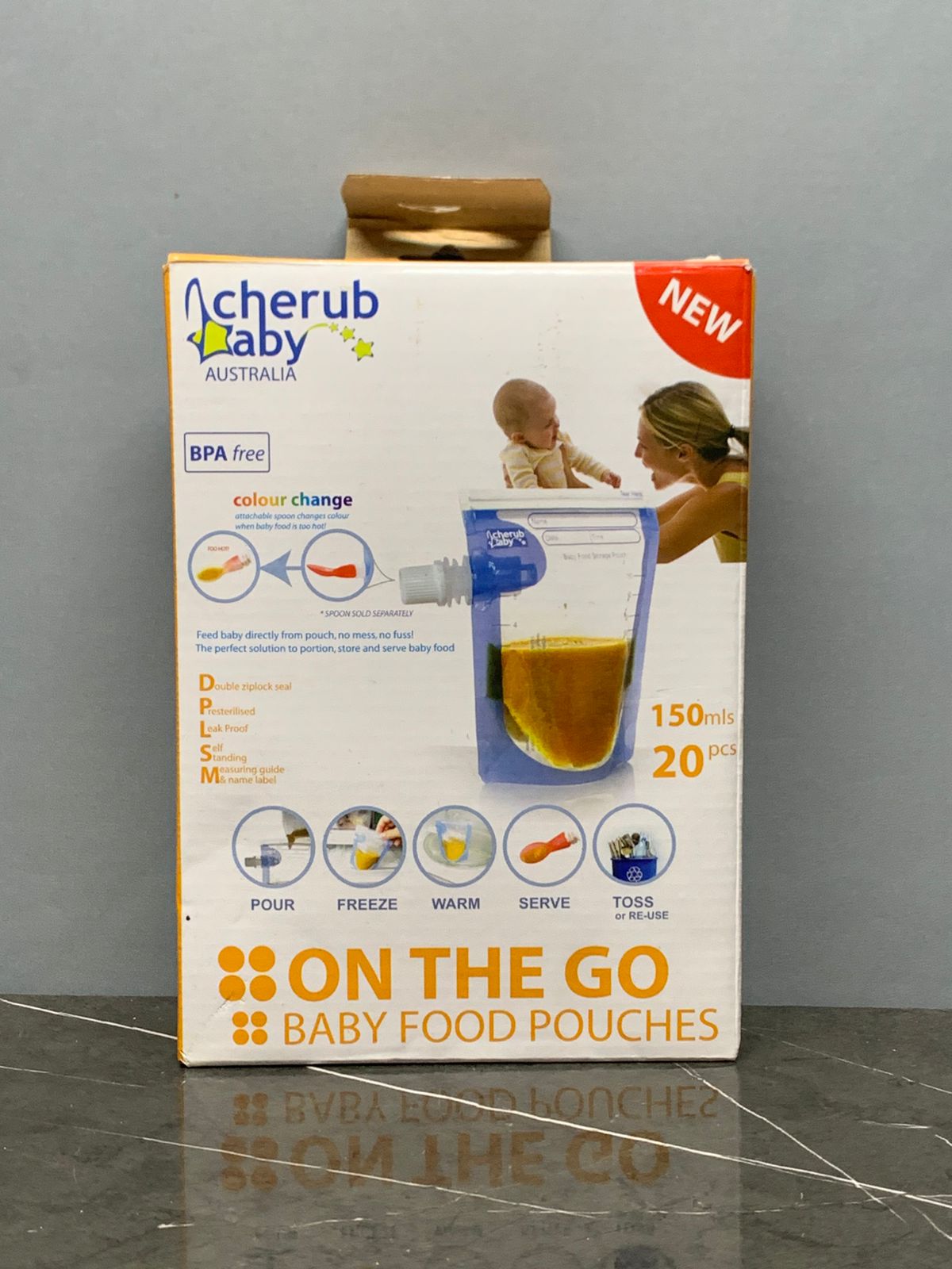 Cherub Baby On The Go Food Storage Pouch (20 Pcs)