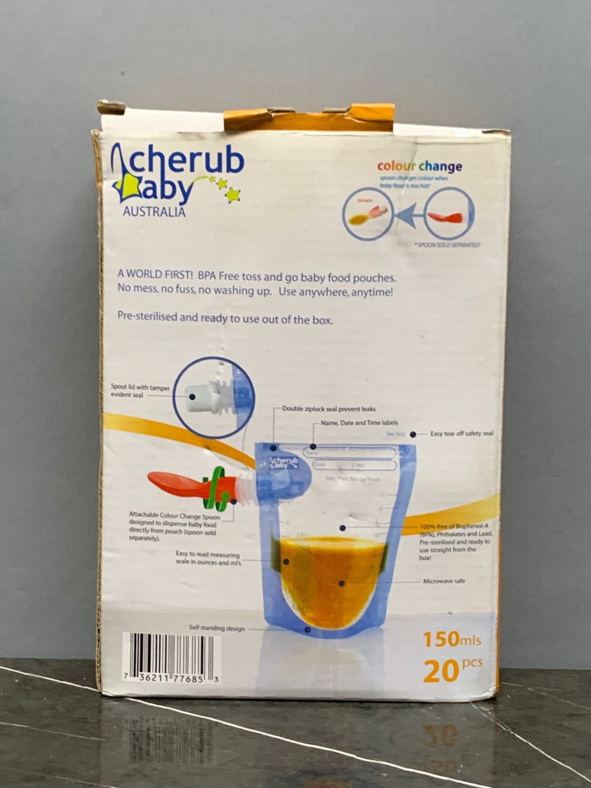 Cherub Baby On The Go Food Storage Pouch (20 Pcs)