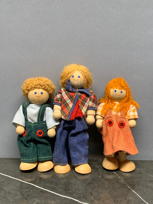 Wooden Doll Figures.