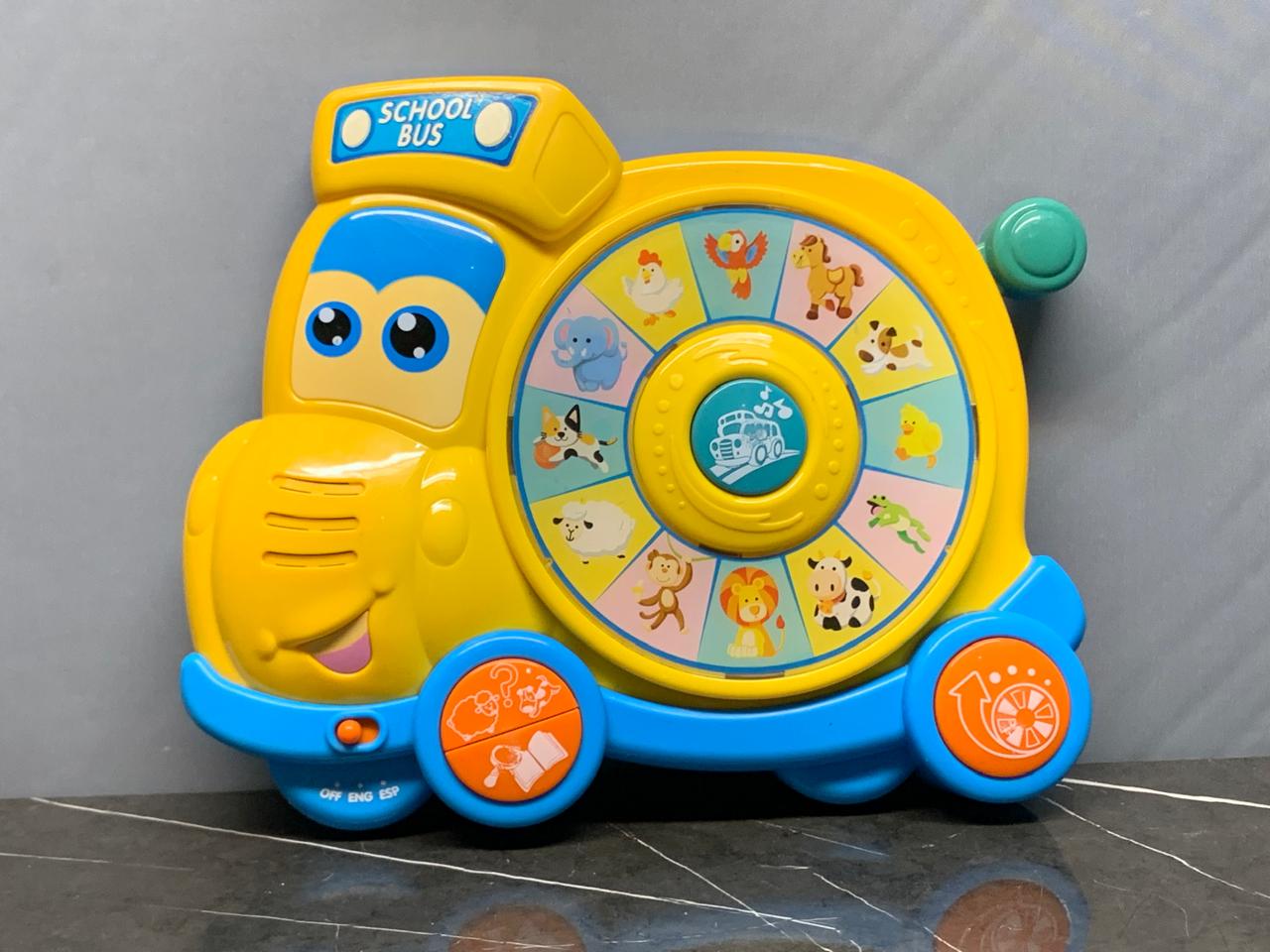 The Happy Kid Company Spin n Learn School Bus. SKU:BXL-049