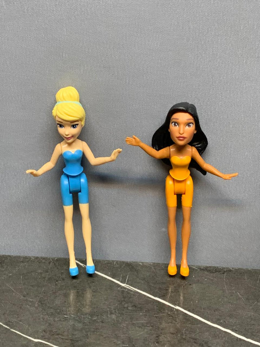 Disney Princess Polly Pocket Dolls Figures.