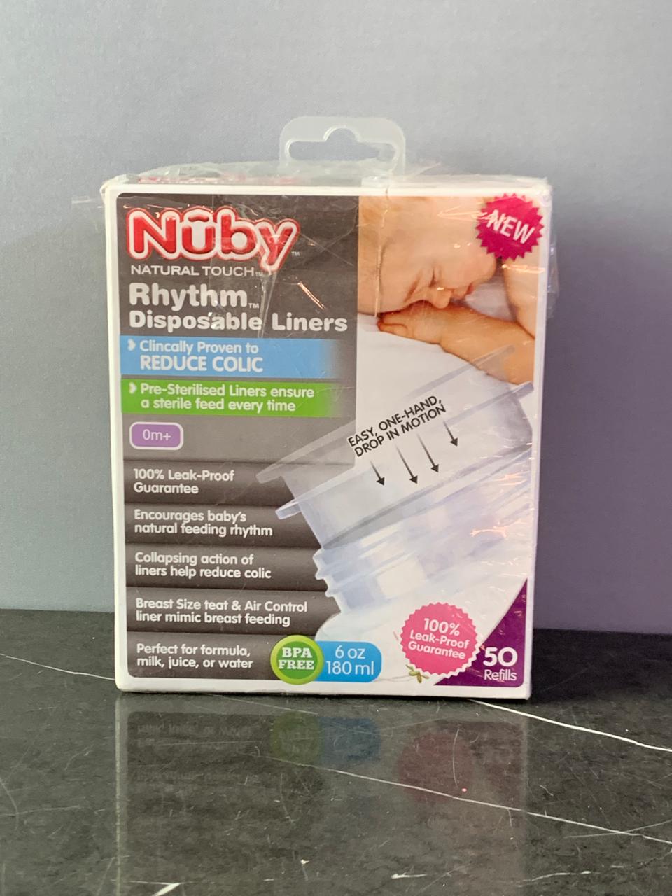 Nuby Natural Touch Rhythm Disposable Liners. SKU:BXL-059 (New)