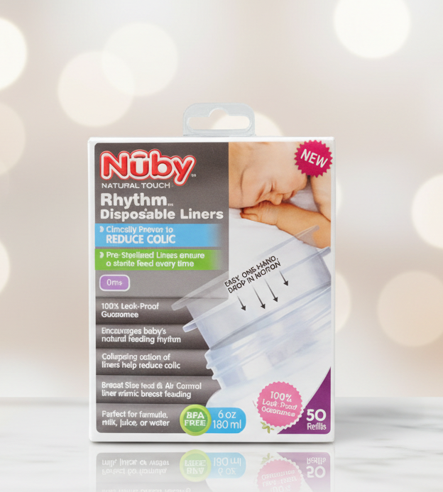 Nuby Natural Touch Rhythm Disposable Liners. SKU:BXL-059 (New)