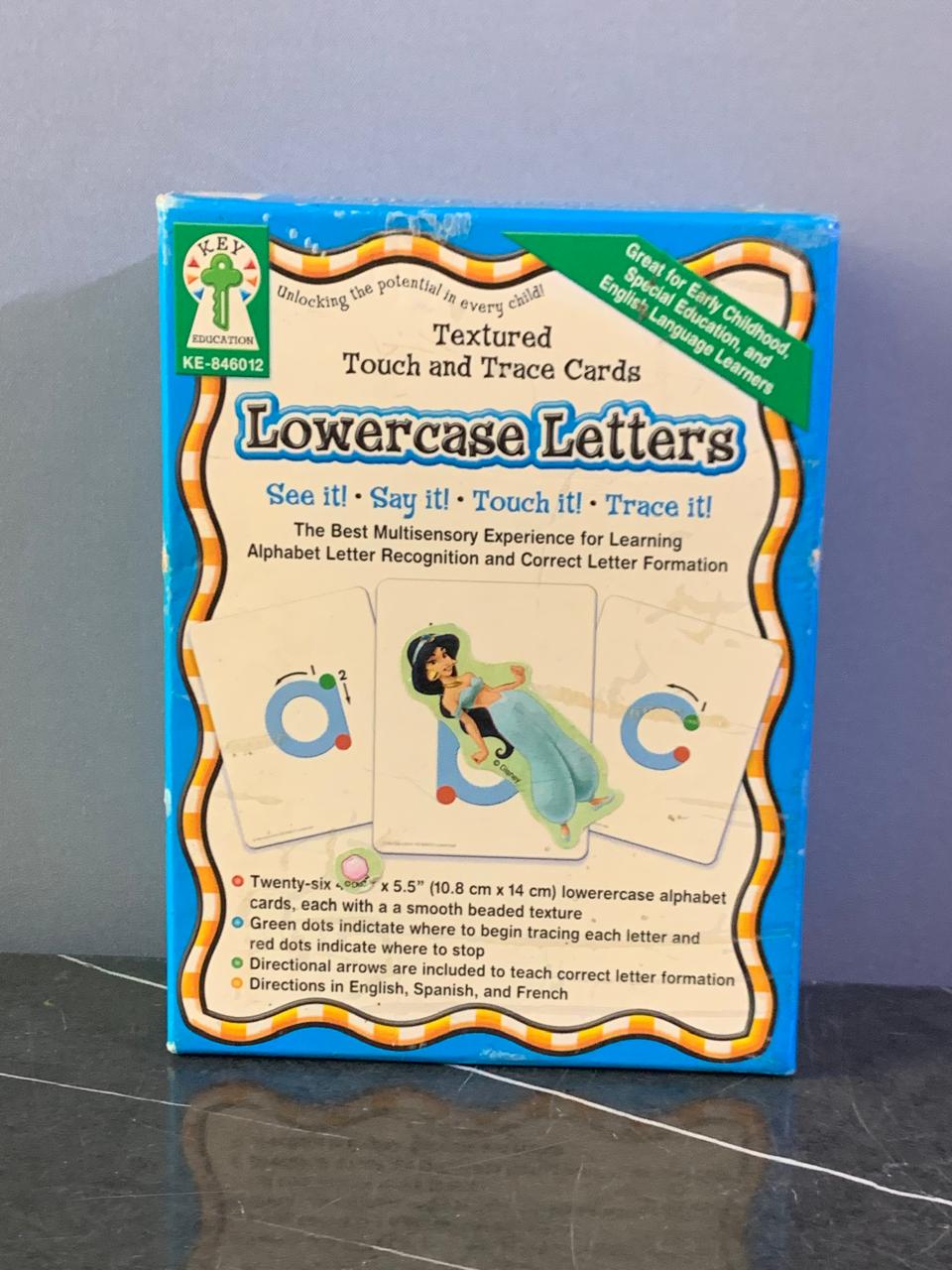 Key Education Textured Touch and Trace Lowercase Cards.(52 cards)  SKU:BXL-085