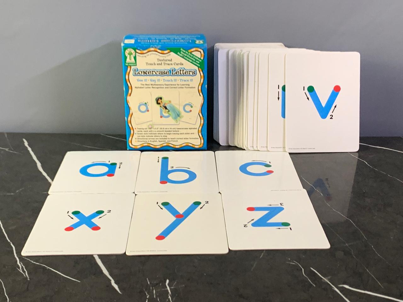 Key Education Textured Touch and Trace Lowercase Cards.(52 cards)  SKU:BXL-085