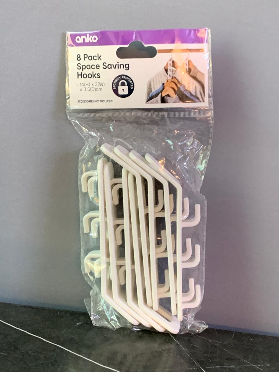 Anko 8 Pack Space Saving Hooks. SKU:BXL-119 (new)