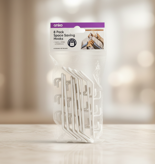 Anko 8 Pack Space Saving Hooks. SKU:BXL-119 (new)