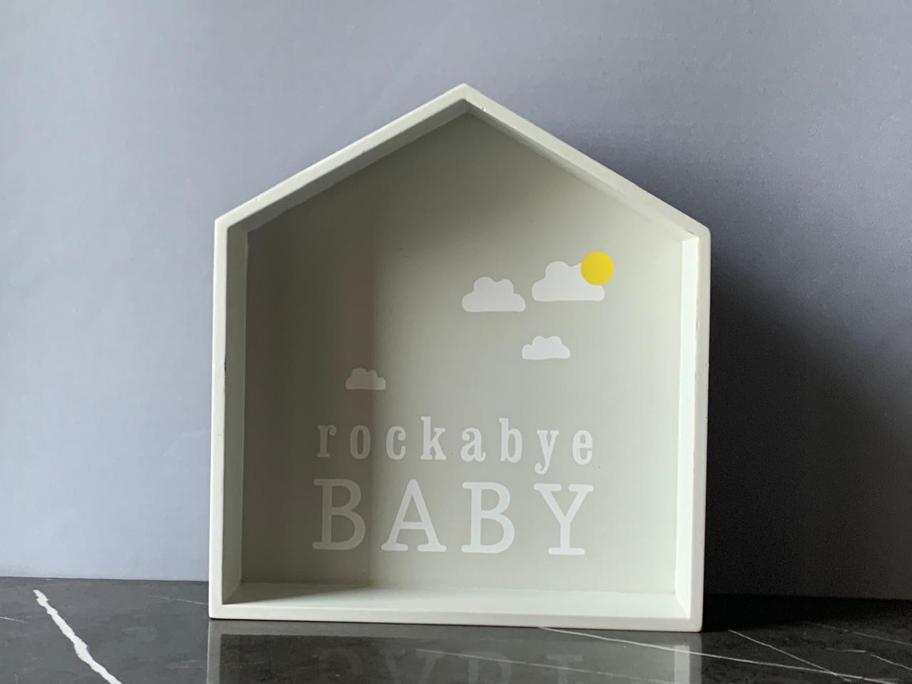 M&S Baby Nursery House Block Wooden Shelf. SKU-BXL:01