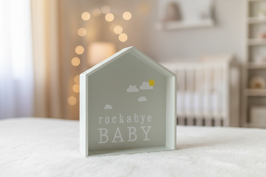 M&S Baby Nursery House Block Wooden Shelf. SKU-BXL:01