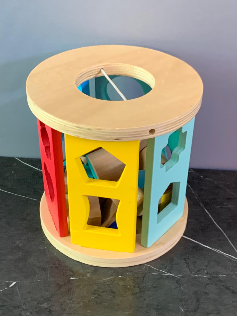 Small Foot Wooden Rolling Shape-Sorting Cube. SKU-BXL:037