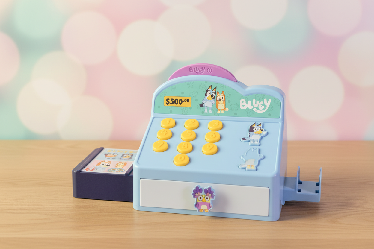 Bluey Role Play Cash Register. (Without scanner)