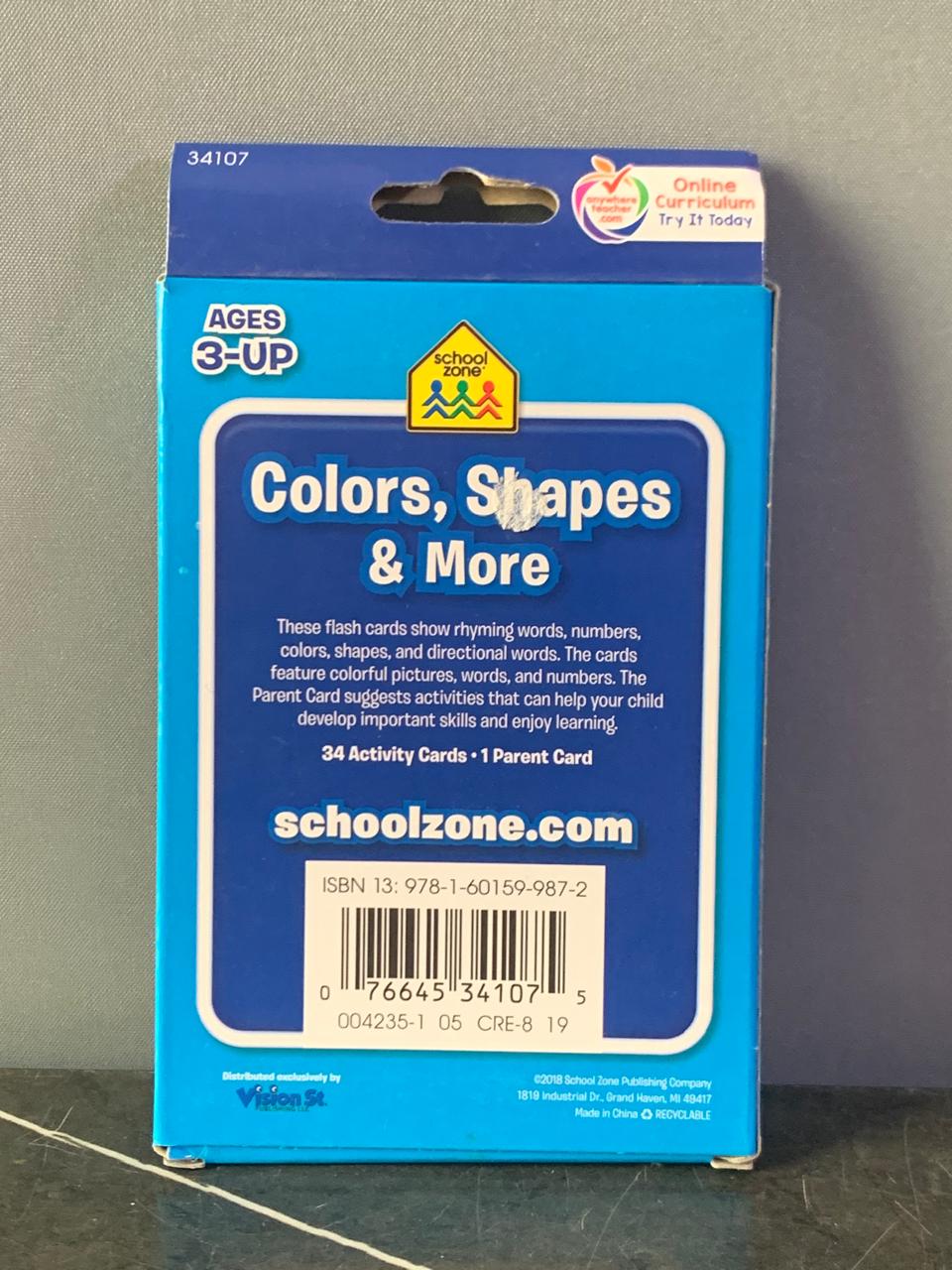 School Zone "Colors, Shapes & More" Flashcards.