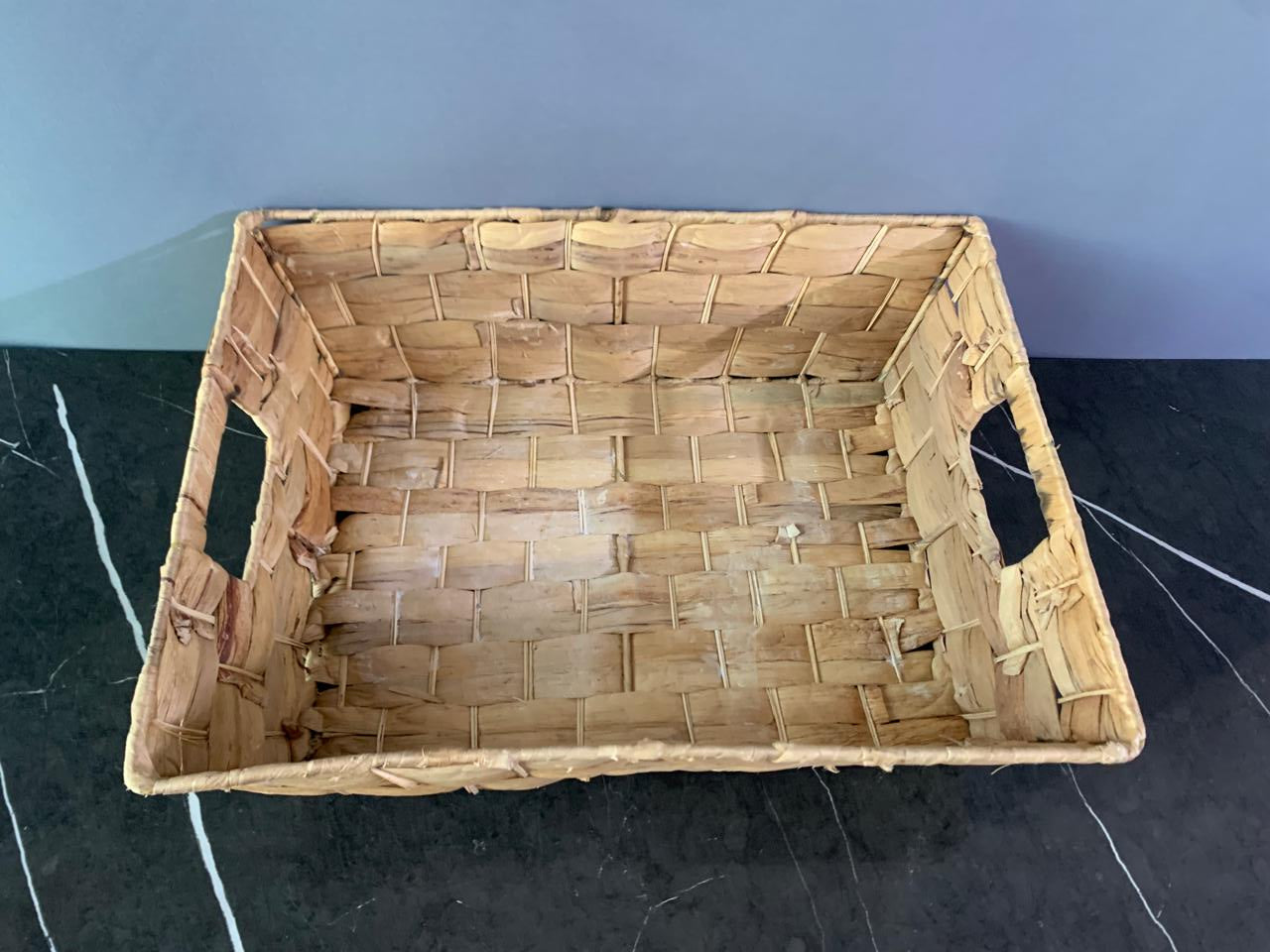Dwell Studio Woven Water Hyacinth Storage Bin. (Rs 350 advance)