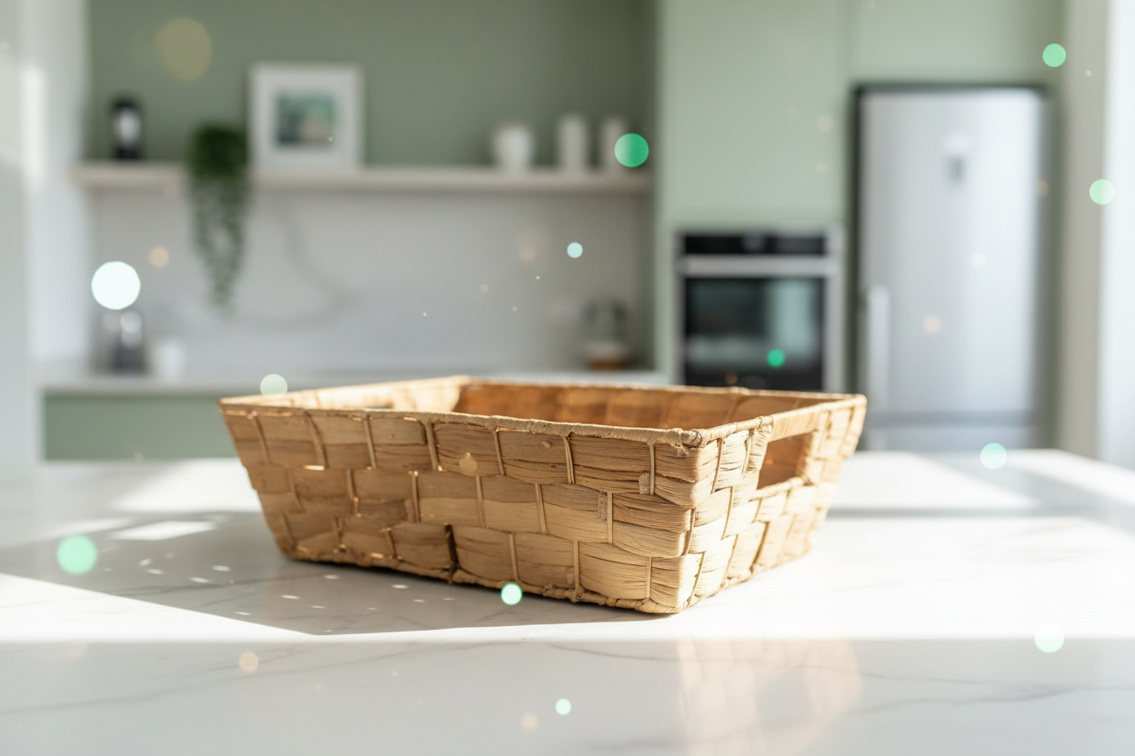 Dwell Studio Woven Water Hyacinth Storage Bin. (Rs 350 advance)