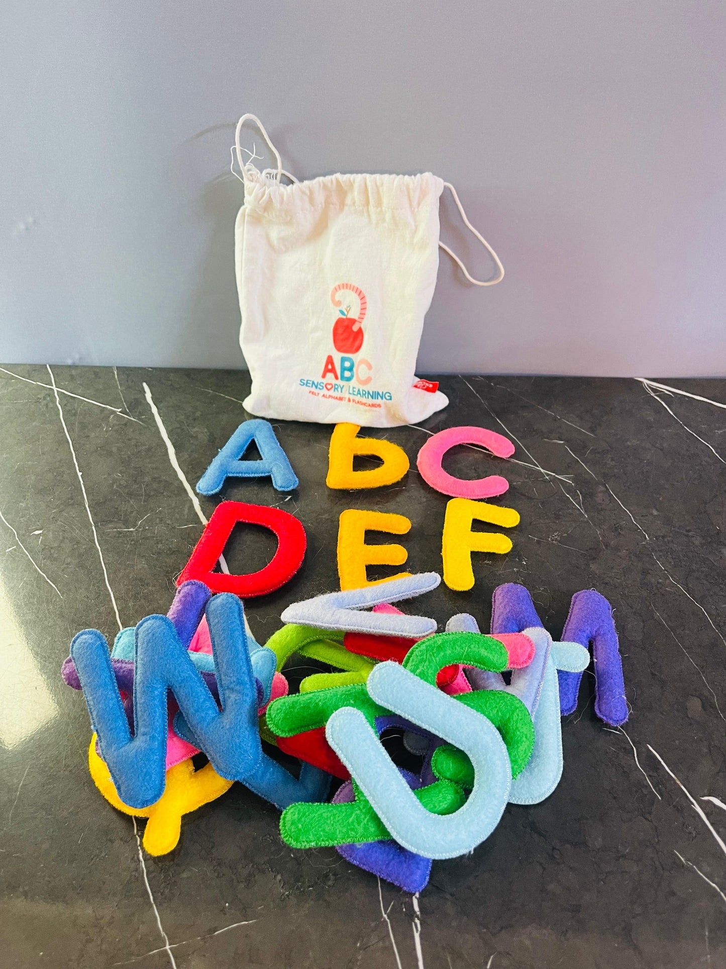 Curious Columbus Felt Alphabets (O& P missing) (Rs 250 advance)