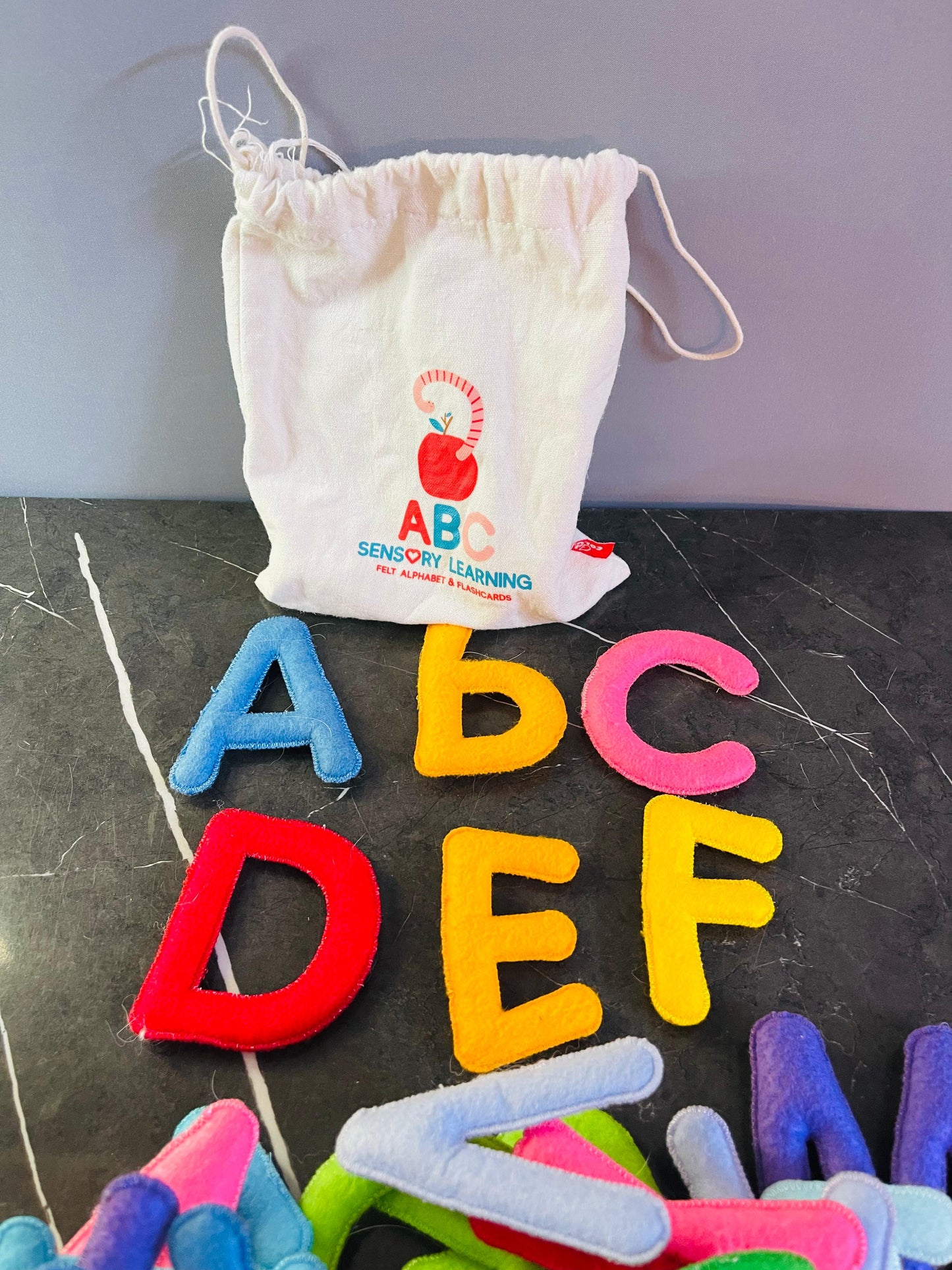 Curious Columbus Felt Alphabets (O& P missing) (Rs 250 advance)
