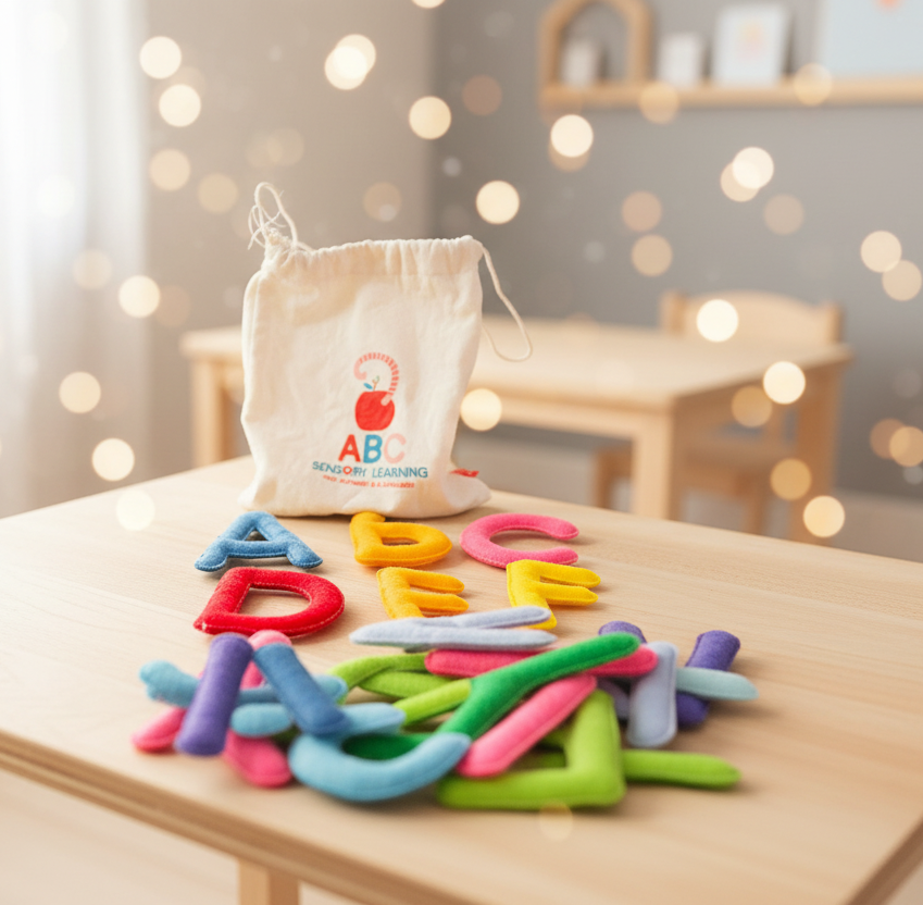 Curious Columbus Felt Alphabets (O& P missing) (Rs 250 advance)