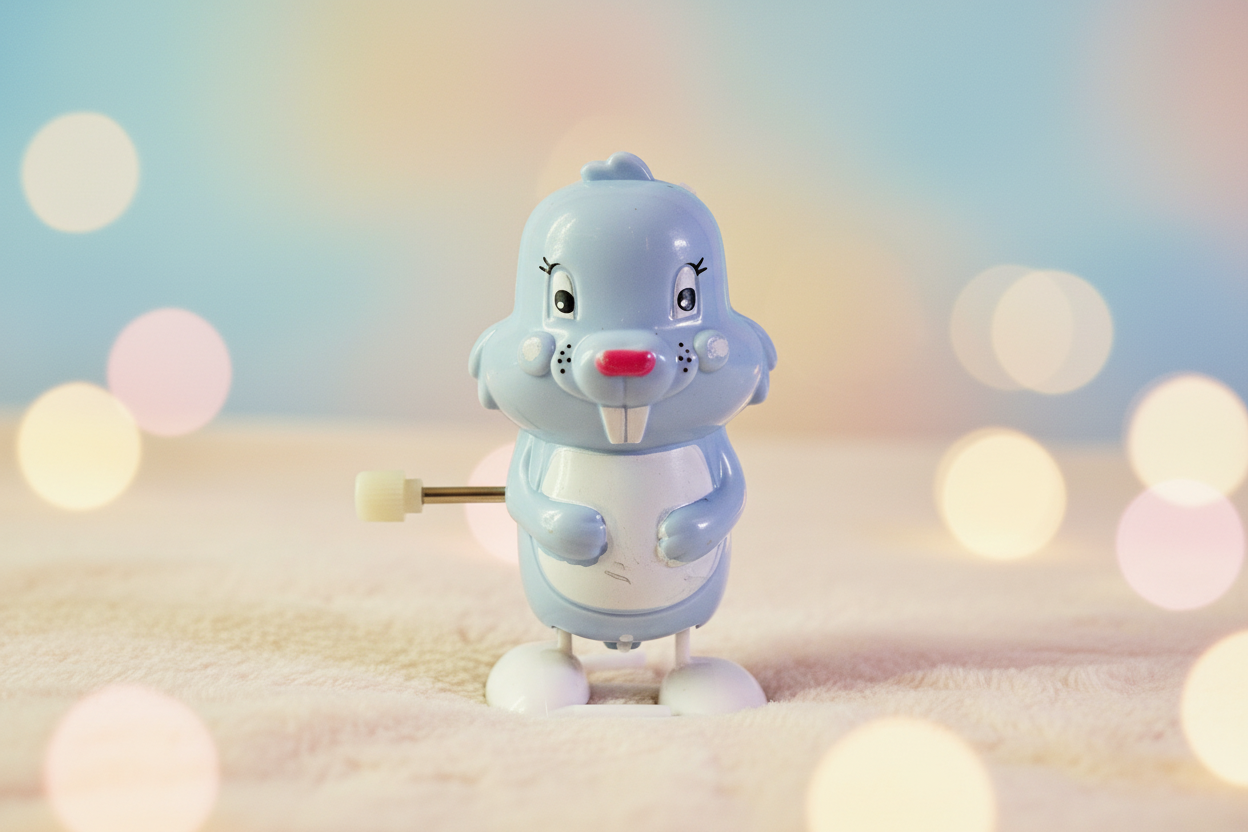 Adorable Wind-up Easter Bunny Toy.