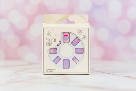 OXX Junior 24 Pack Pre-Glued Stick-On Nails.