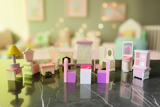 Wooden Dollhouse Furniture. (Rs 400 advance)