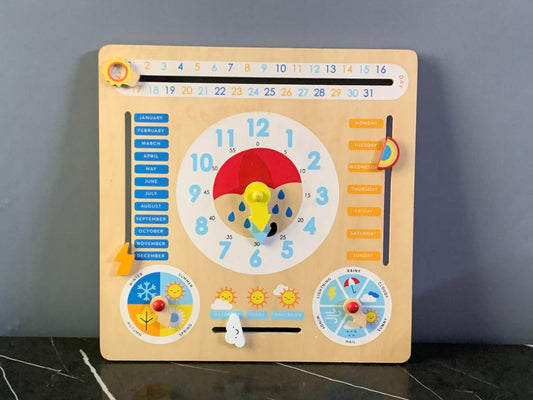 Kmart Wooden Calendar And Clock.